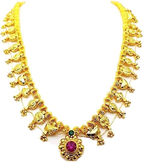 Swa Mi KOLHAPURI SAAJ Maharashtrian Traditional gold plated Kolhapuri ...