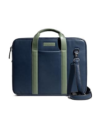 DailyObjects Unisex Blue Urban Classic Briefcase Vegan Leather Laptop ...