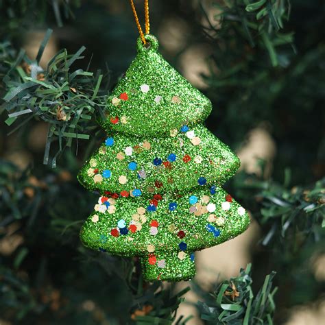 eCraftIndia Set of 4 Sparkly Christmas Trees for Decor