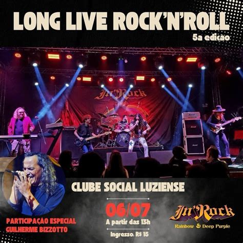 Long Live Rock n’ Roll – 06/07/2024 (Sábado) – Clube Social Luziense | Santa Luzia – MG - Rock in BH