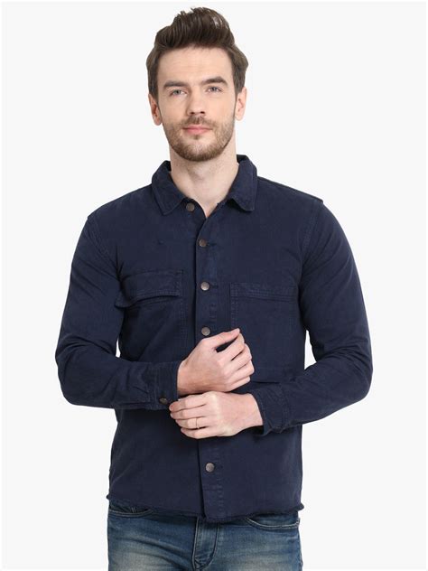 KOTTY Full Sleeve Solid Men Denim Jacket