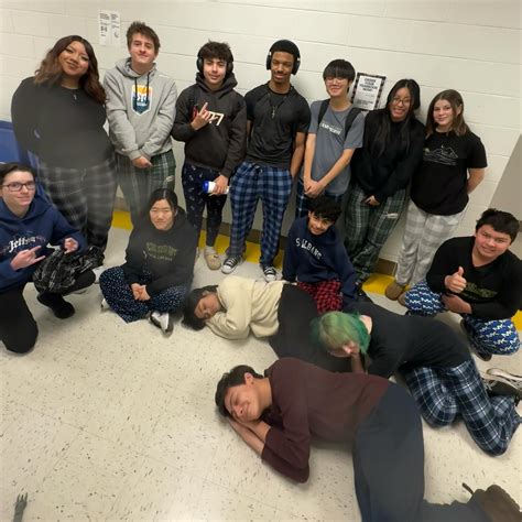 JFK Swim & Dive | SPIRIT THEME: PJ DAY 🛌🥱 Resting up for our meet ...