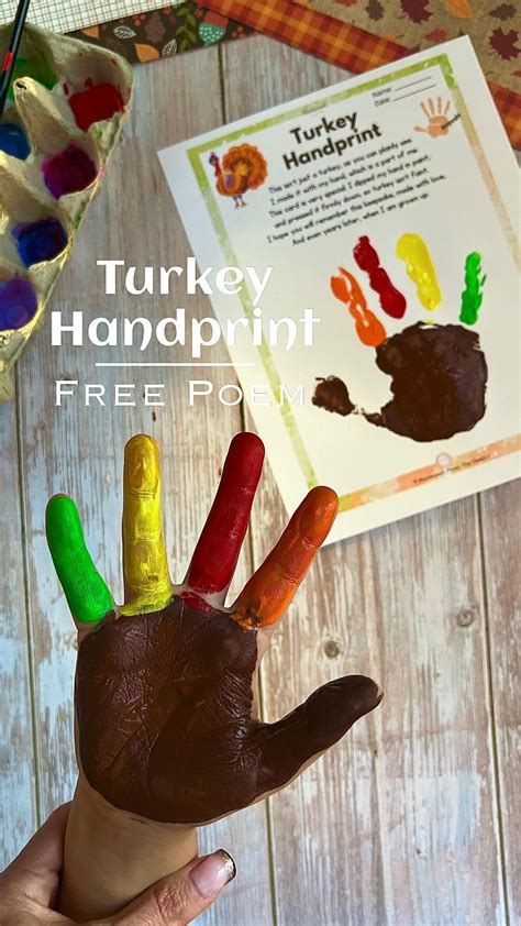 This turkey handprint art is a cute thanksgiving craft for kids – Artofit