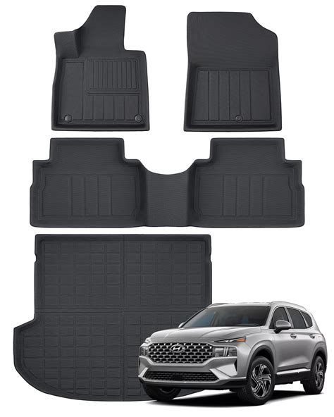 Buy BAMACAR® for Hyundai Santa Fe Floor Mats 2024 2023 2022 2021( ONLY ...