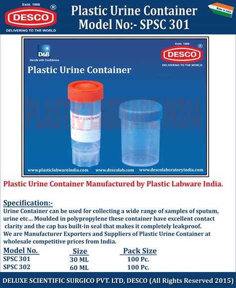 Plastic Urine/Sample Container - Manufacturers, Exporters and Suppliers ...