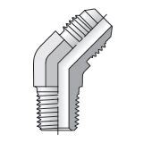 Hydraulic Hose Adapters - Elbow 45° Fitting, JIC 37° Flare to NPTF, VTX ...