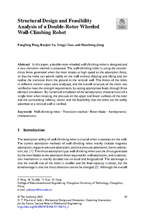 Structural Design and Feasibility Analysis of a Wheeled Robot (ENGR ...