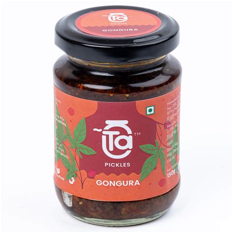 Ta Pickles | Gongura Pickle | 150g | Made with Cold Pressed Oil ...