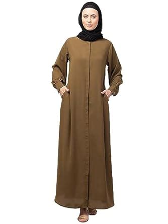Mallika Front Open Abaya & Burkha With Cuff and Hidden Placket for ...