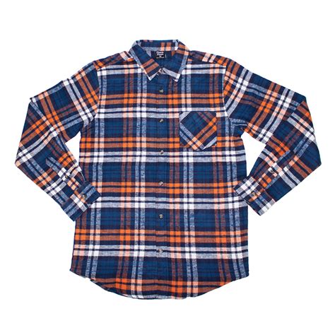Finn & Fiona Unisex Flannel Shirt - Blue/Orange