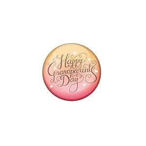 Buy AVI Pink Metal Pin Badges with Positive Quotes Happy Grand Parents ...