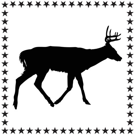 Deer Silhouette illustration, Deer Silhouette, Deer Silhouette art on ...