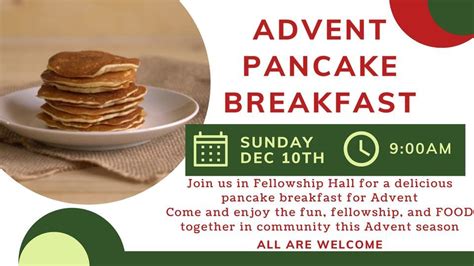 Advent Pancake Breakfast, 81 High St Suffield, CT, United States ...
