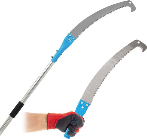 Amazon.com: 14 Feet Pole Saw Tree Trimming Pruning Saw High Reach Lightweight Manual Stainless ...