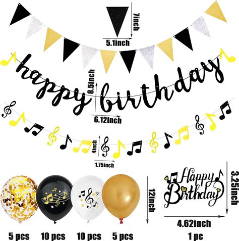 BANBALLON Party Decorations - Music Note Latex Balloons, Happy India | Ubuy