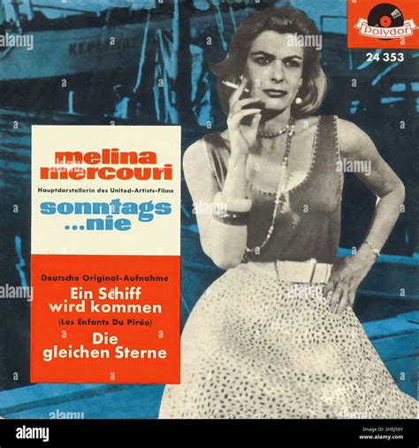 Vintage single record cover - Mercouri, Melina - Ein Schiff wird kommen ...