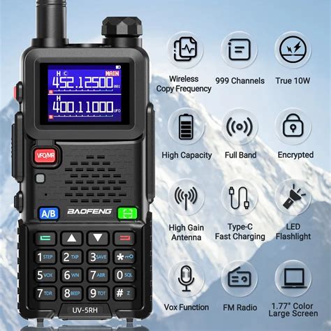 Baofeng UV-5RH 10W Multi-Band / Tri-Band 2500mAH VHF/UHF Long Range ...
