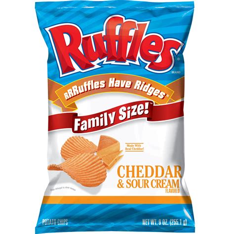Ruffles Cheddar & Sour Cream Potato Chips, Family Size - Shop Chips at ...