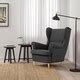STRANDMON wing chair, grey - IKEA