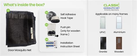 Classic Mosquito Net for Door Fiberglass Magnetic Curtain Auto Closing ...