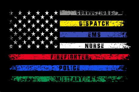First Responders Hero Flag Design Graphic by Crafts Station · Creative ...