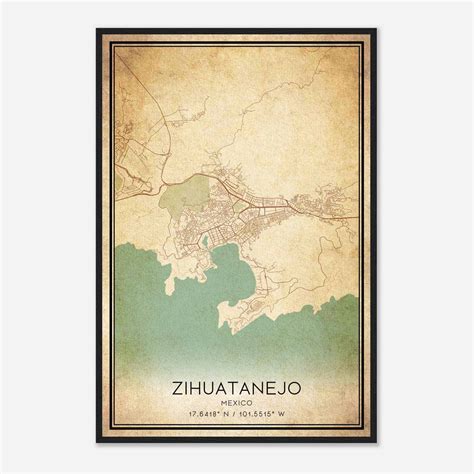 Zihuatanejo - Custom Maps & Posters - map of downtown zihuatanejo