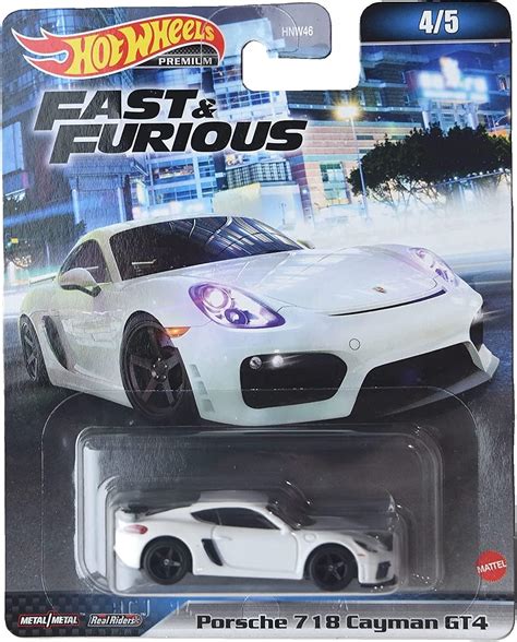 Hot Wheels Porsche 718 Cayman GT4, Fast & Furious 4/5 [White] : Amazon ...