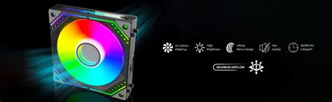 Ant Esports Infinity Flow 120mm 3 In 1 ARGB Cabinet Fan (Black)