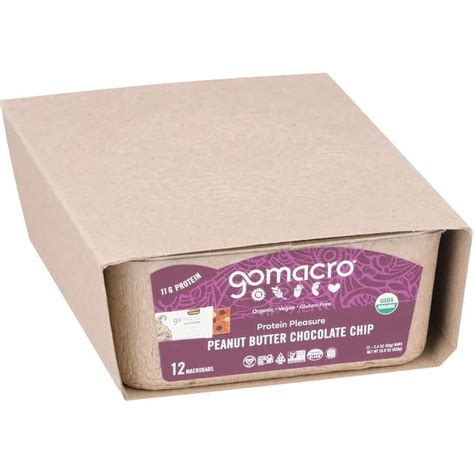 GoMacro Macrobar, Organic Vegan Protein Bar, Peanut Butter Chocolate ...