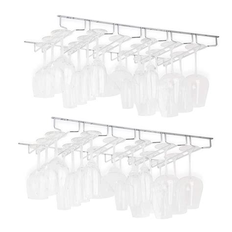 Buy brigtmaison Wine Glass Holder Rack – Use Under Cabinet, Shelf ...
