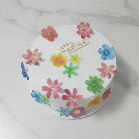 Buy 24 Slices Pre-Cut Edible Flowers Cupcake Toppers Wedding Cake Party ...