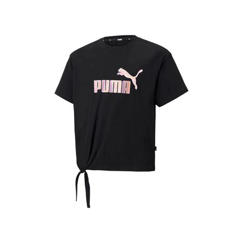 Buy Puma Printed Essentials Logo Silhouette Youth Tee - Black Online