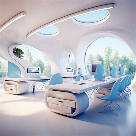 Futuristic School Computer Lab 的图像结果