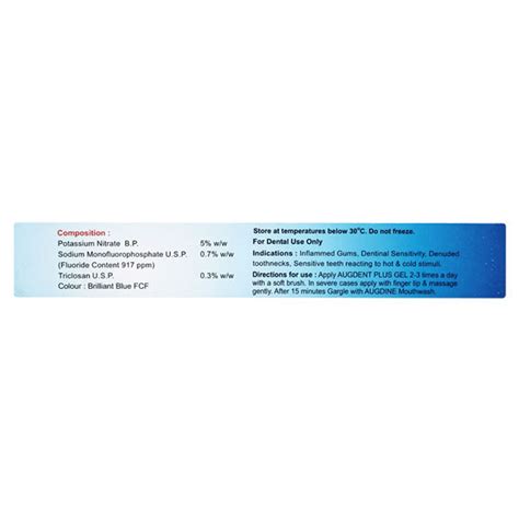 Augdent Plus Gel 100 gm Price, Uses, Side Effects, Composition - Apollo ...