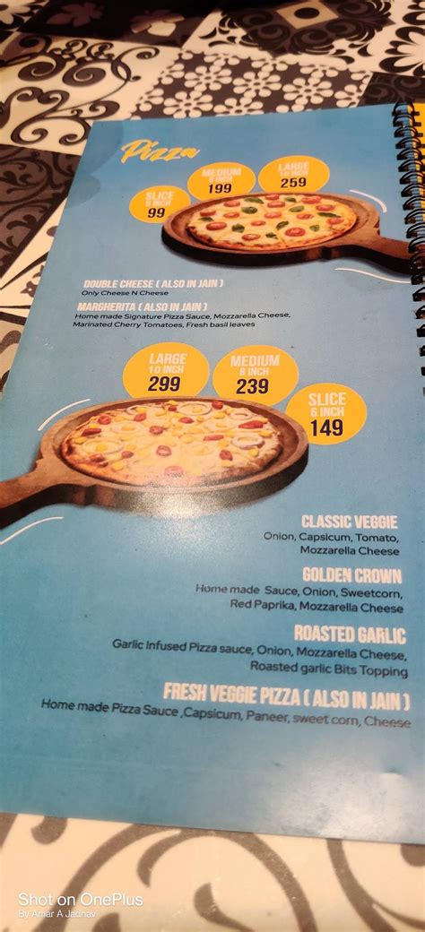 Menu at Crazy Cheesy Cafe Pimple Saudagar, Pune