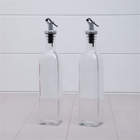 Home Centre Pamolive Drizzle Glass Oil Bottle-Set Of 2 Pieces ...