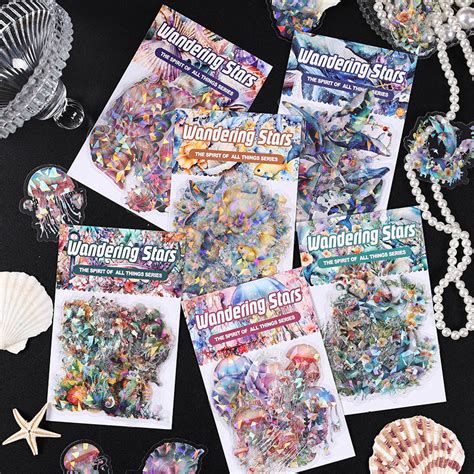 30 Pcs Ocean Star Series Marine Animal Life Stickers – Team Black Store