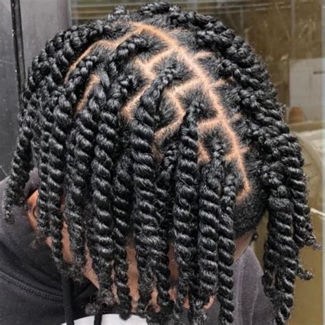 55 Attractive Two-Strand Twists Hairstyles For Black Men To Wear in ...
