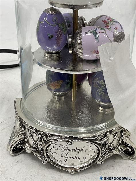 Franklin Mint House Of Faberge Amethyst 8 Eggs Domed Glass | ShopGoodwill.com