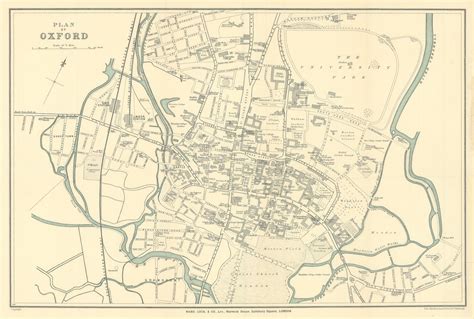 OXFORD vintage town/city plan. University colleges. WARD LOCK 1928 old map