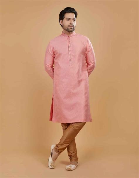 All Over Thread Motives Style Kurta Pajama – De Royal Mens Ethnic