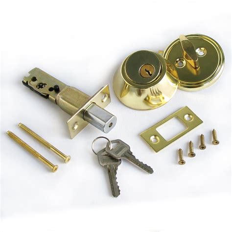 Single Cylinder Deadbolt Lock Security Home Entry Handle Door Lock Set ...