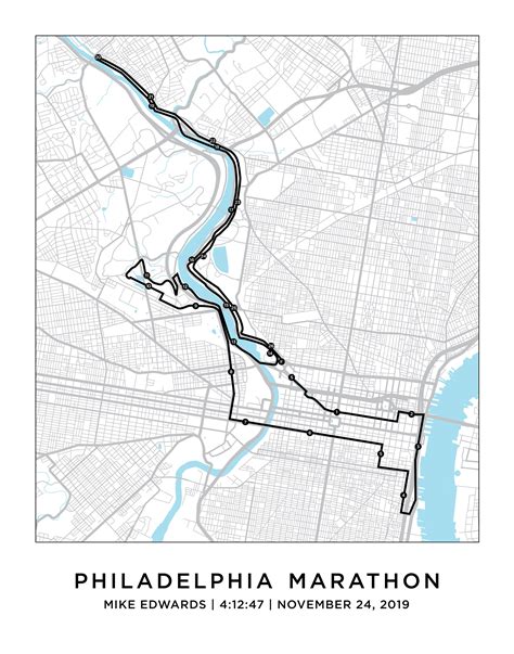 Philadelphia Marathon Course Map Poster sold by Seahorse | SKU 55357433 ...
