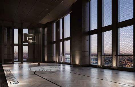 Nba Basketball Court Floor View