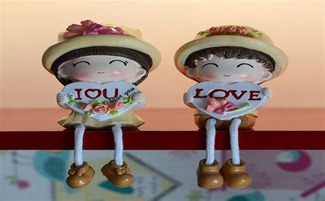 Buy Store2508 Latku Romantic Couple Love Heart Polyresin Hanging Legs ...