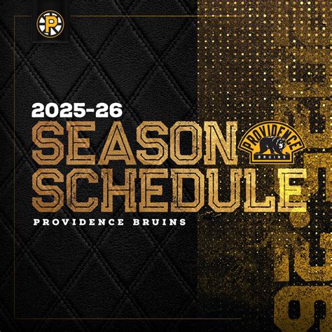 The 2025-26 Providence Bruins schedule has been released! Check it out ...