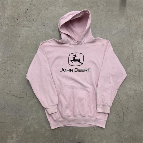Pink John Deere hoodie Size: Large men’s In... - Depop