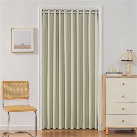 Amazon｜HIMENO 間仕切りカーテン 断熱 200cm丈 のれん 北欧 おしゃれ 厚手 無地 両面同色 目隠し 1級遮光 断熱 防寒 ...