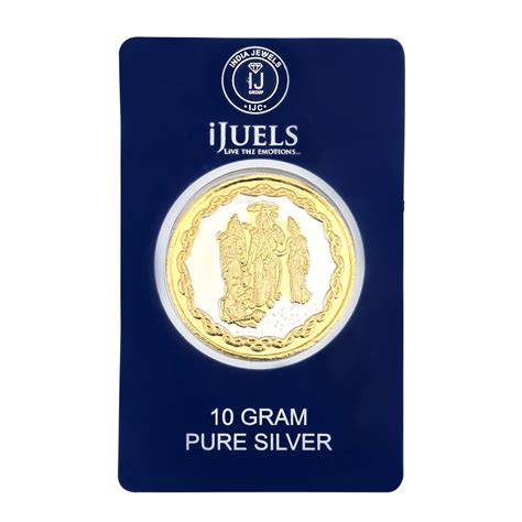 10 Grams 999 pure silver Ram Darbar Coin with 22 kt gold in a temperpr