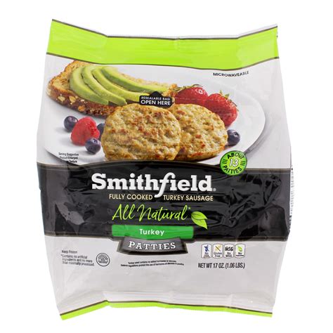 Smithfield Fully Cooked All Natural Turkey Sausage Patties - Shop ...